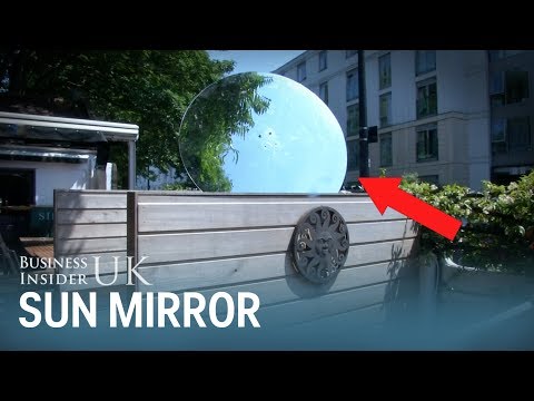 This rotating mirror is designed to give you more sun in the beer garden