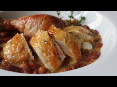 Salt-Roasted Chicken Recipe - Roast Chicken with Thyme Butter Sauce